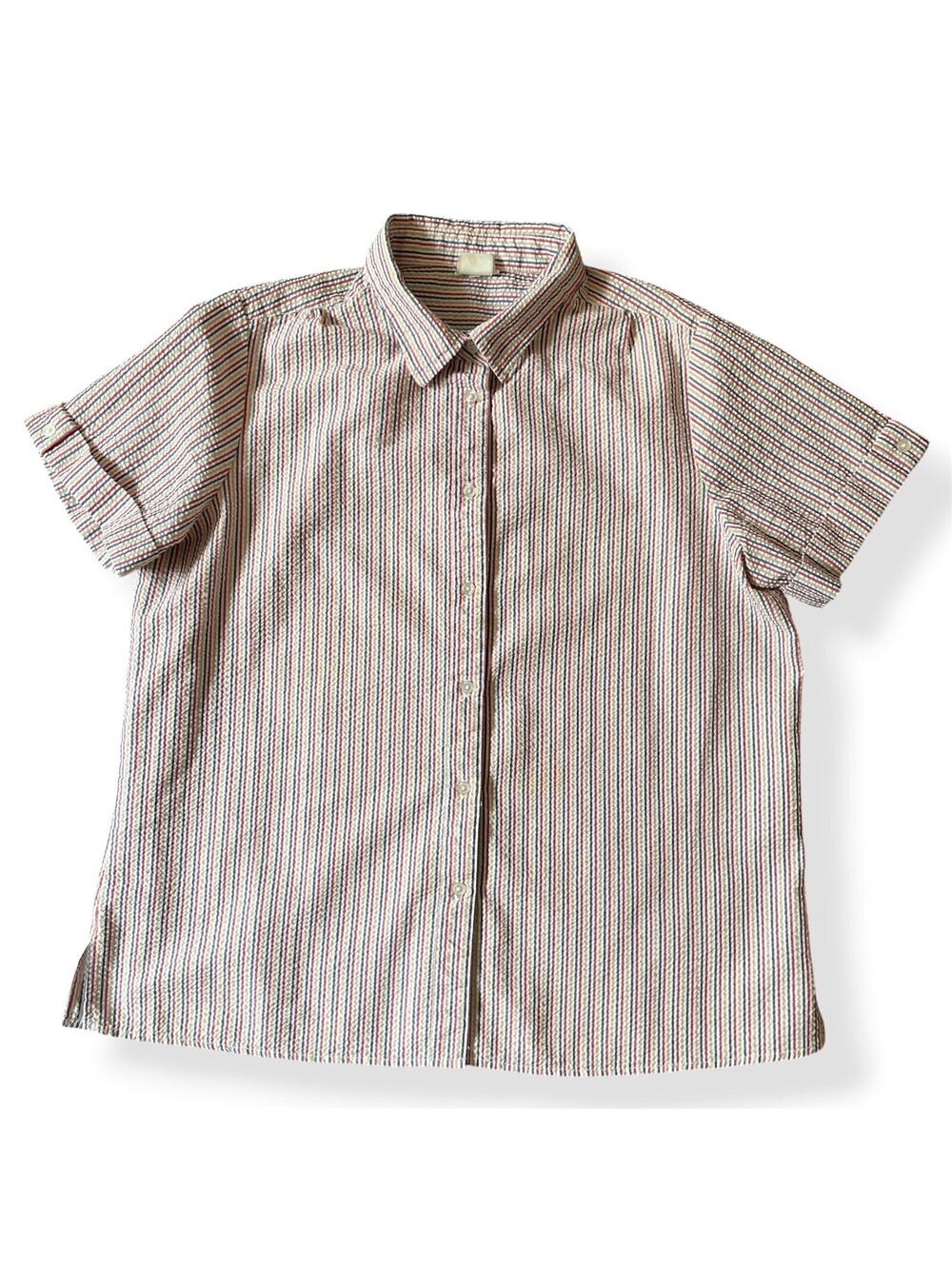 Vintage Poca Bay Short-Sleeve Button Up Shirt Plaid Mens Medium